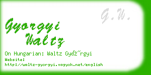 gyorgyi waltz business card